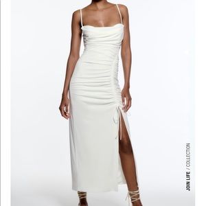 white zara dress